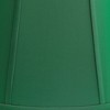 Springcrest 11" Top x 17" Bottom x 11" High x 11" Slant Lamp Shade Replacement Large Dark Green Drum Empire Round Modern Fabric Spider Harp Finial - 2 of 4