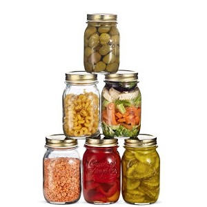 Bormioli Rocco Quattro Stagioni Set of 6 Clear Airtight Mason Jars, Made from Food Safe Durable Glass, Made in Italy - 1 of 4