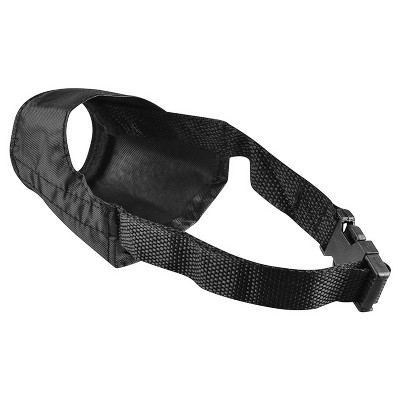 Insten Nylon Fabric Dog Muzzle for No Biting, Black 7” Dog Mouth Cover for Big Dogs