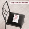 Dining Table Set for 2, Kitchen Table and Chairs, Square Dining Room Table Set with 2 Upholstered Chairs for Small Space, Apartment, Rustic Brown - 3 of 4