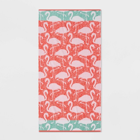 flamingo print beach chair