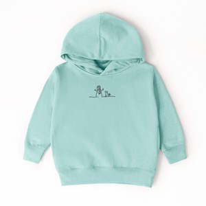 Embroidered Snowman Outline - Toddler Hoodie - 1 of 4