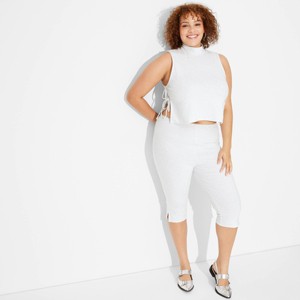 Women's Mid-Rise Knit Capri Pull-On Pants - Wild Fable™ - 1 of 3