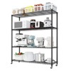 SEVOBAL Utility Storage Shelves Durable Steel Wire Shelf with Locking Casters for Home and Commercial Use, Silvery, 46.85"*18.5"*5.51" - 2 of 4