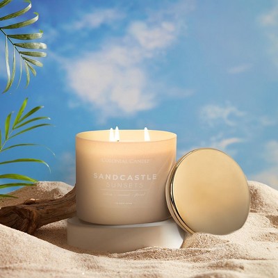 Sandcastle Sunsets Tan Soy Scented Jar Candle 14.5oz