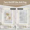 Vynxaria 24x36" Gold Tempered MirrorDual Light StripsFront and Back Lighting - 3 of 4