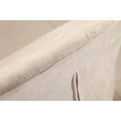 Blossom White Velvet Swivel Barrel Chair with Metal Base