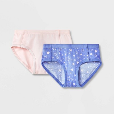 Girls' Adaptive 2pk Star Briefs - Cat & Jack™ Pink S