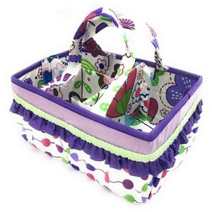 Bacati - Botanical Purple Storage Caddy - 1 of 4