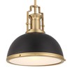 Inspire Me Home Decor Soft Gold Pendant Lighting 13" Wide Modern Black Dome Shade Fixture for Dining Room House Home Foyer Kitchen - 3 of 4