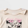 Girls' Disney Minnie Mouse Adaptive Short Sleeve Graphic T-Shirt - Beige - 3 of 3