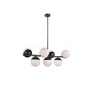 Elegant Lighting Eclipse 7 Lights Black Pendant With Frosted White Glass - 3 of 4