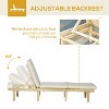 76.8'' Chaise Lounge Chair for Outdoor, Patio Recliner with 4-Position Adjustable Backrest and Cushion for Deck - 4 of 4