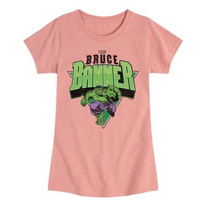 Girls' - Marvel - Hulk Bruce Banner Fitted Short Sleeve Graphic T-Shirt - 1 of 4