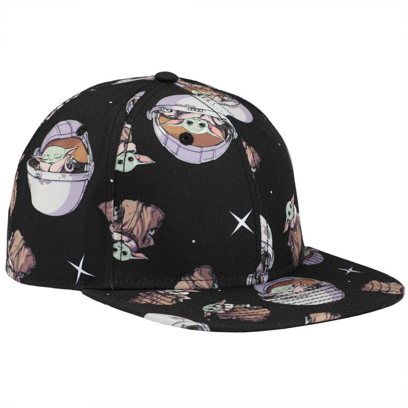 Star Wars Grogu All Over Print Snapback Hat, 2 of 6