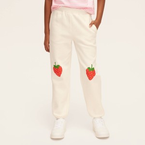 Girls' Strawberry Jogger Pants - kate spade new york x Target Cream - 1 of 4