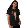 Women's Retro Betty Boop Cartoon Kissy Lips Graphic T Shirt Tees Brisco Brands - 4 of 4