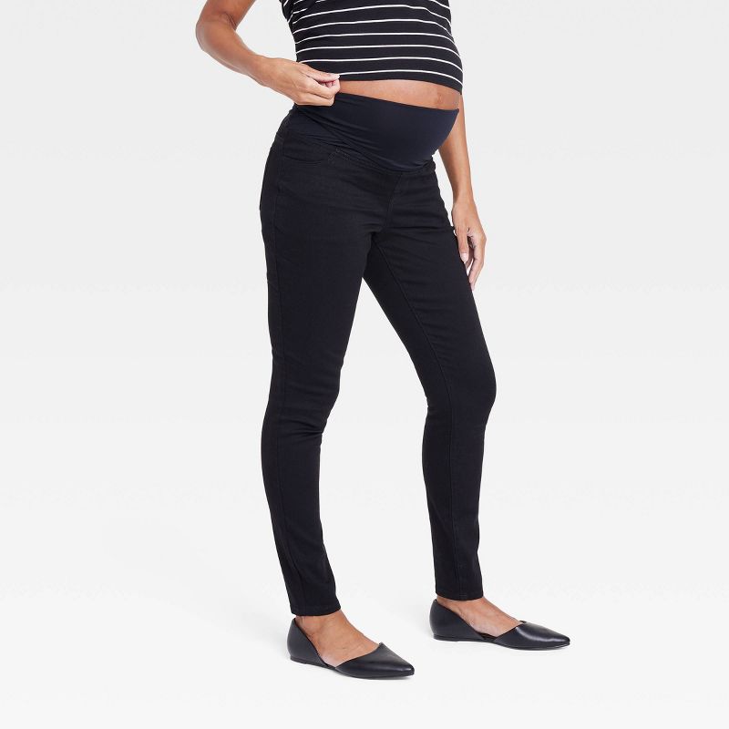 Over Belly Skinny Maternity Pants - Isabel Maternity by Ingrid &#38; Isabel&#8482; Black, 3 of 6