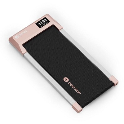 Deerrun Walking Pad , 300lbs Capacity Under Desk Treadmill, 0.6-3.8 Mph With PitPat APP, Smart Treadmills for Home Office