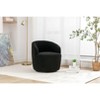 PAGED Teddy/Velvet Swivel Accent Chair,Barrel Chair with Wooden Frame and Swivel Base,Modern Upholstered Swivel Living Room Chairs for Living Room - 2 of 4