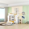 NicBex Twin over Twin Loft and Bunk Bed with LED Light and USB Ports,with Safety Guardrails,for Kids Teens Adults - 3 of 4