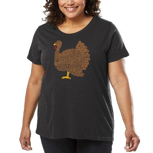 LA Pop Art Thanksgiving - Women's Word Art T-Shirt - 1 of 4