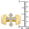 Slickblue Elegant Two-Tone Cross Ring with 18k Gold Finish - Perfect Fashion and Religious Occasions, Size 5-10 - 3 of 4
