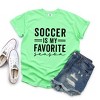 Simply Sage Market Women's Soccer Is My Favorite Season Short Sleeve Garment Dyed Tee - 3 of 4