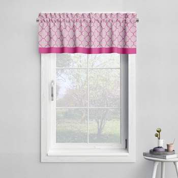 Bacati - Quatrefoil Pink Window Valance