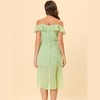 Allegra K Women's Spaghetti Straps Ruffled Sleeves Asymmetrical High Low Floral Midi Sundresses - 4 of 4