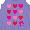Girls' - Barbie - Heart Grid Graphic Sleeveless Aline Dress - 2 of 3