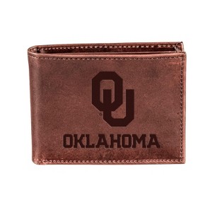 Evergreen NCAA Oklahoma Sooners Brown Leather Bifold Wallet Officially Licensed with Gift Box - 1 of 1