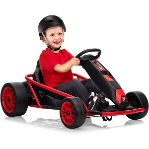 24V 9Ah Kids Ride On Go Kart Toy,High Speed 8.1MPH Drifting Car with 2x300W Motors,14.3" XL Seat,Full Metal Frame - 1 of 4