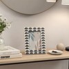 Decorative Resin Photo Frame with Arched Pattern Border - Elegant Home Decor Accent for Console Tabletop, Living Room, or Office - 10", Black & Ivory - 2 of 4