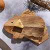 SEVOBAL Serving Platters Cute Rabbit Shape Wood Cheese and Bread Board with Asymmetrical Modern Design for Cakes, Appetizers, Brown, 6.75"*11.25"*1" - 2 of 4