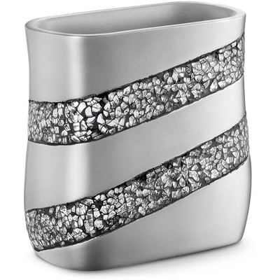 Creative Scents Silver Mosaic Wastebasket