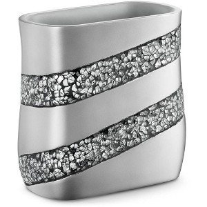 Creative Scents Silver Mosaic Wastebasket - 1 of 4