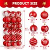 Joyfy 36 Pcs Shatterproof Home Party Decorative Christmas Tree Hanging Ball Ornaments 2.36inch - 3 of 4