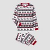 PATPAT Christmas Family Matching Long-sleeve Allover Deer Snowflake Print Red Thickened Sets, Bluered For Family - 2 of 4