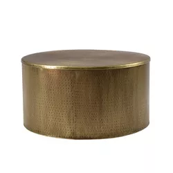 Alevi Drum Iron Coffee Table Gold - Timbergirl