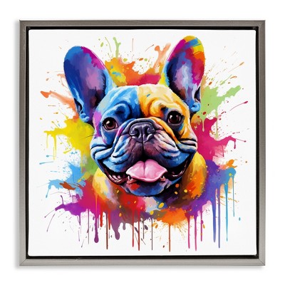 Stupell Industries French Bulldog Modern Splash, 18" x 18"