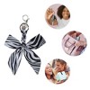 Unique Bargains Bow Scarf Handbag Charm Black White 1Pc - 3 of 4