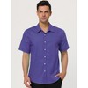 Lars Amadeus Men's Short Sleeves Polka Dots Button Down Dress Shirt - 2 of 4