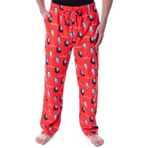 Marvel Studios Men's Wandavision Vintage Vision And Wanda Sleep Pajama Pants Red - 1 of 4