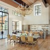 BAOURE Large Black Wagon Wheel Chandeliers 39 Inch, 24 Light Modern Farmhouse Chandelier, Rustic Round Candle chandelier for Dining Room Living Room - 3 of 4