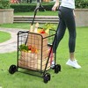 Costway Folding Shopping Cart Utility Trolley Portable For Grocery Laundry Travel - image 3 of 4