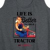 Women's - Instant Message - Life Is Better On A Tractor Graphic Racerback Tank - 2 of 4