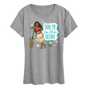 Women's - Disney - Take Me To The Ocean Short Sleeve Graphic T-Shirt - 1 of 4