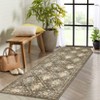 Modern Area Rug Elegant Floral Durable Stain-Resistant Fabric Washable Waterproof Perfect Rug for Living Room Bedroom - 2 of 4