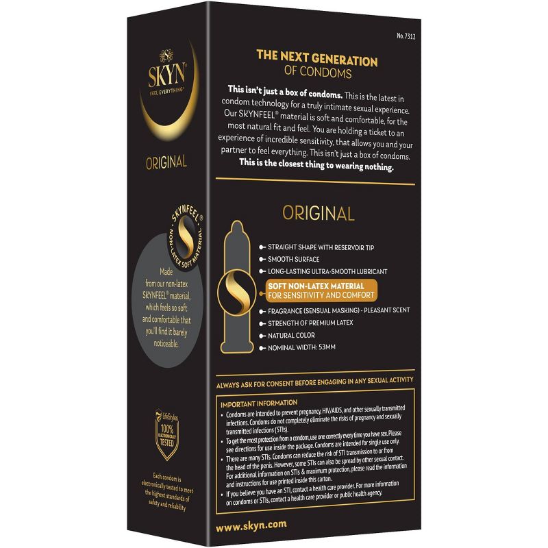 SKYN Original Non-Latex Lubricated Condoms, 5 of 12
